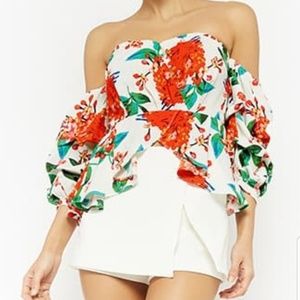 Floral off the shoulder top